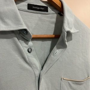 Ermenegildo Zegna Polo Casual Shirt Sky Blue